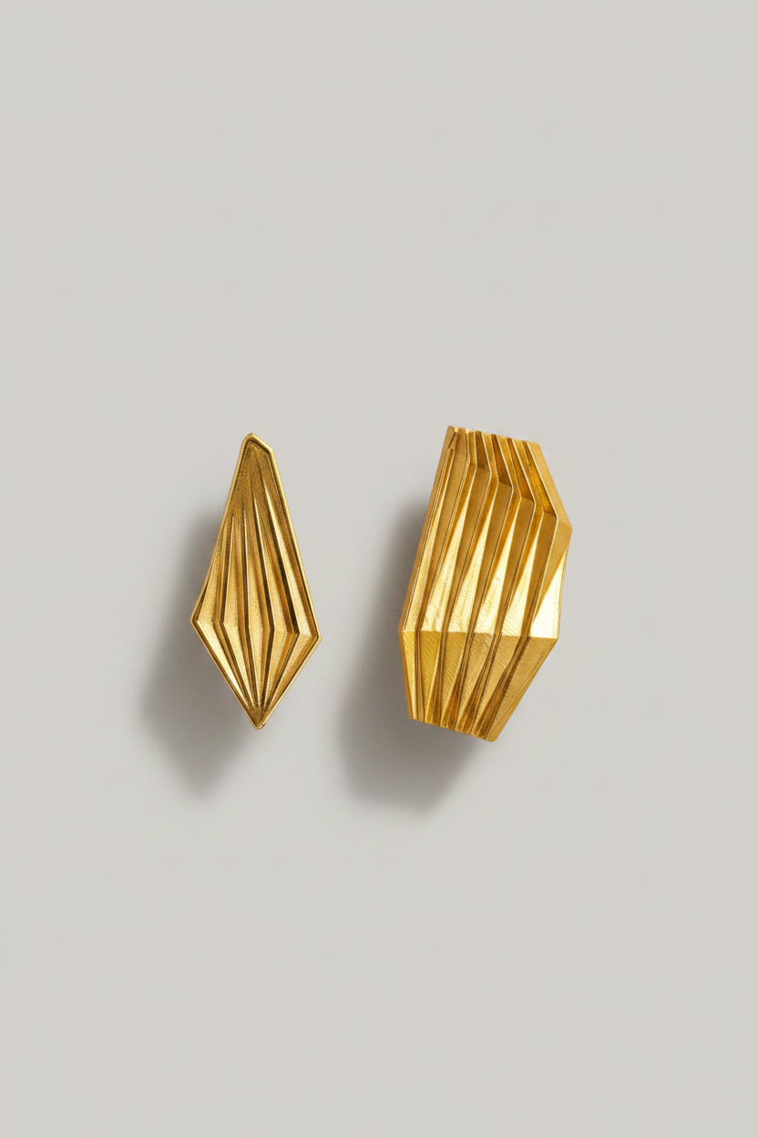 Boucles d'Oreilles "Plissé" XL