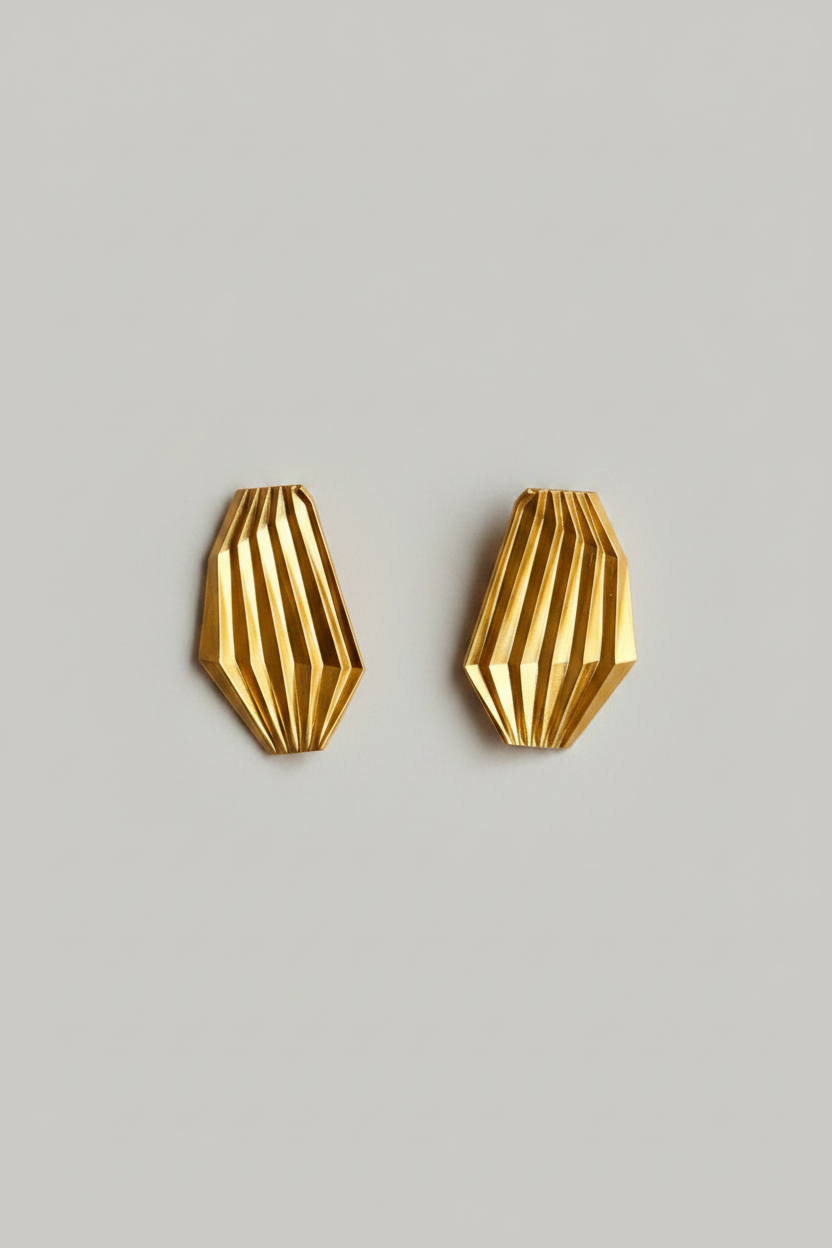 Boucles d'Oreilles "Plissé" XL