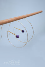 Créoles « Crépuscule » - handmade PLA bioplastic earrings - Miette jewelry