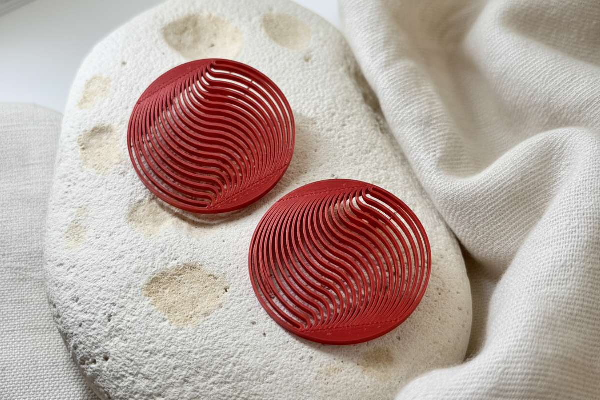 Boucles d’oreilles série Vasarely "L’aimant"
