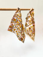 Boucles d’oreilles "Tissus" - handmade PLA bioplastic earrings - Miette jewelry