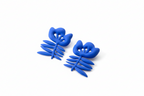 "Fleur" Boucles série Matisse - handmade PLA bioplastic earrings - Miette jewelry