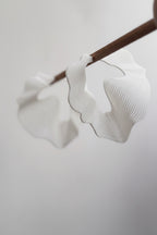 Hoop earrings miette white over-size linear uniques