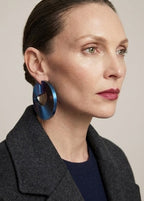 Earrings by miette in bioplastics easy to wear hoop earrings