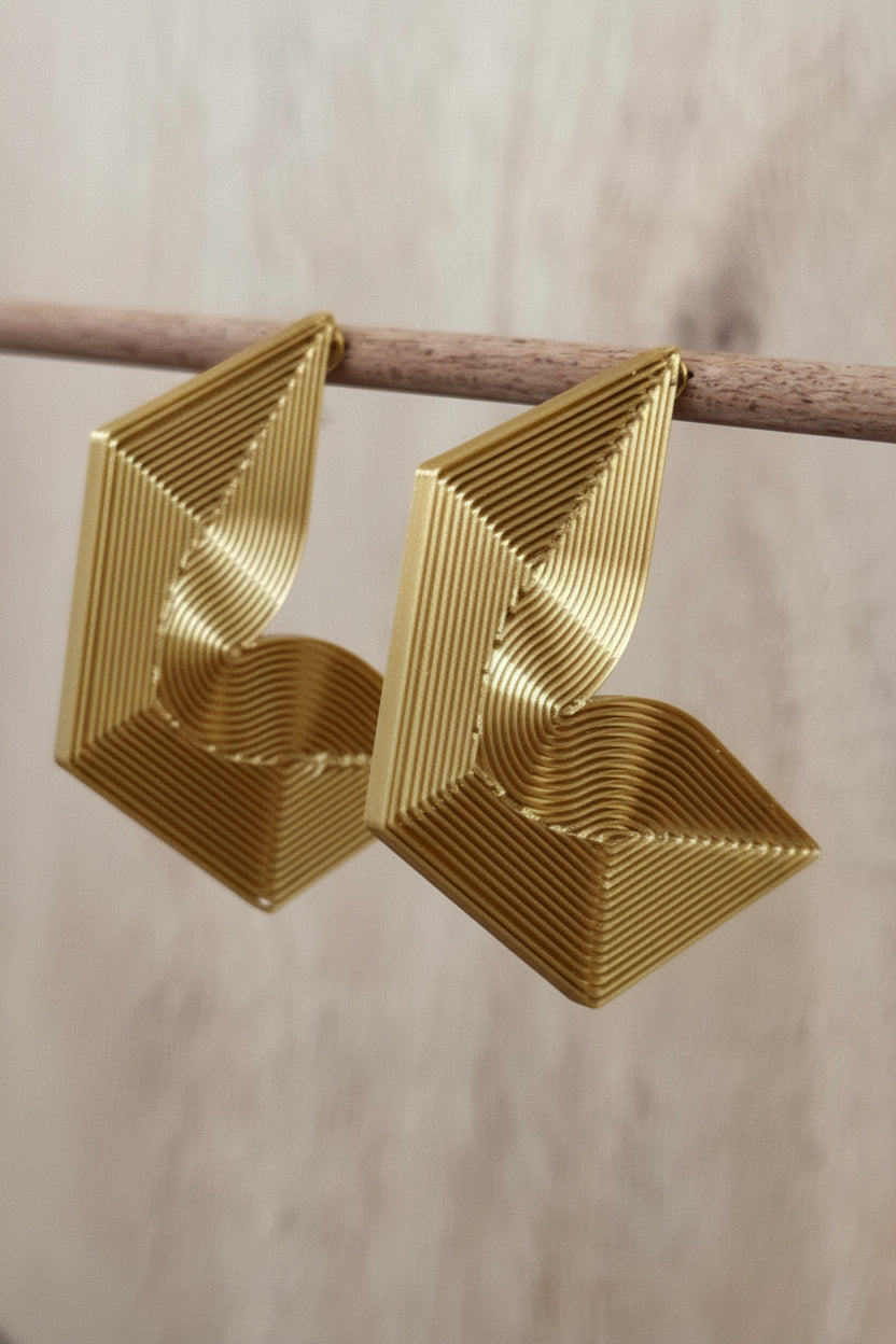 Bauhaus earrings by Miette in bioplastics very light