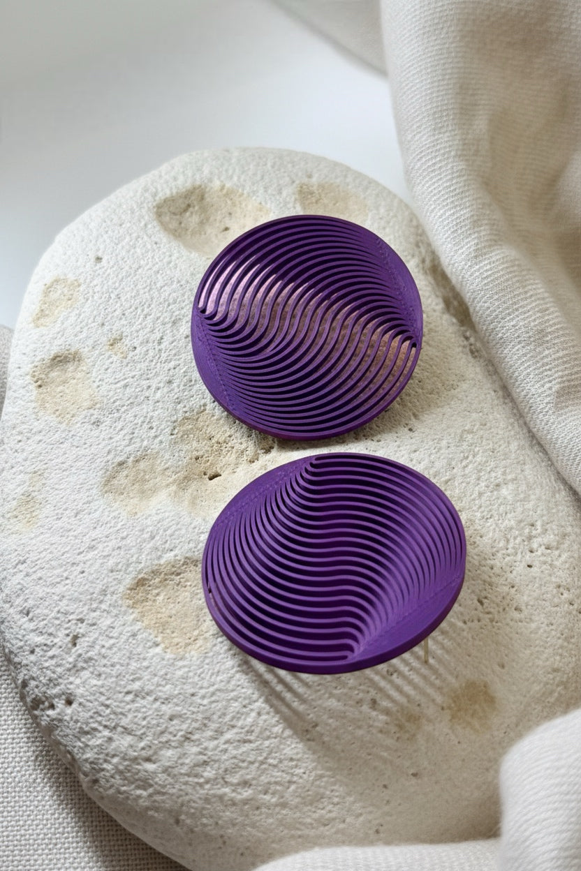 Boucles d’oreilles série Vasarely "L’aimant"