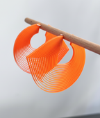 Créoles orange légères unique design miette