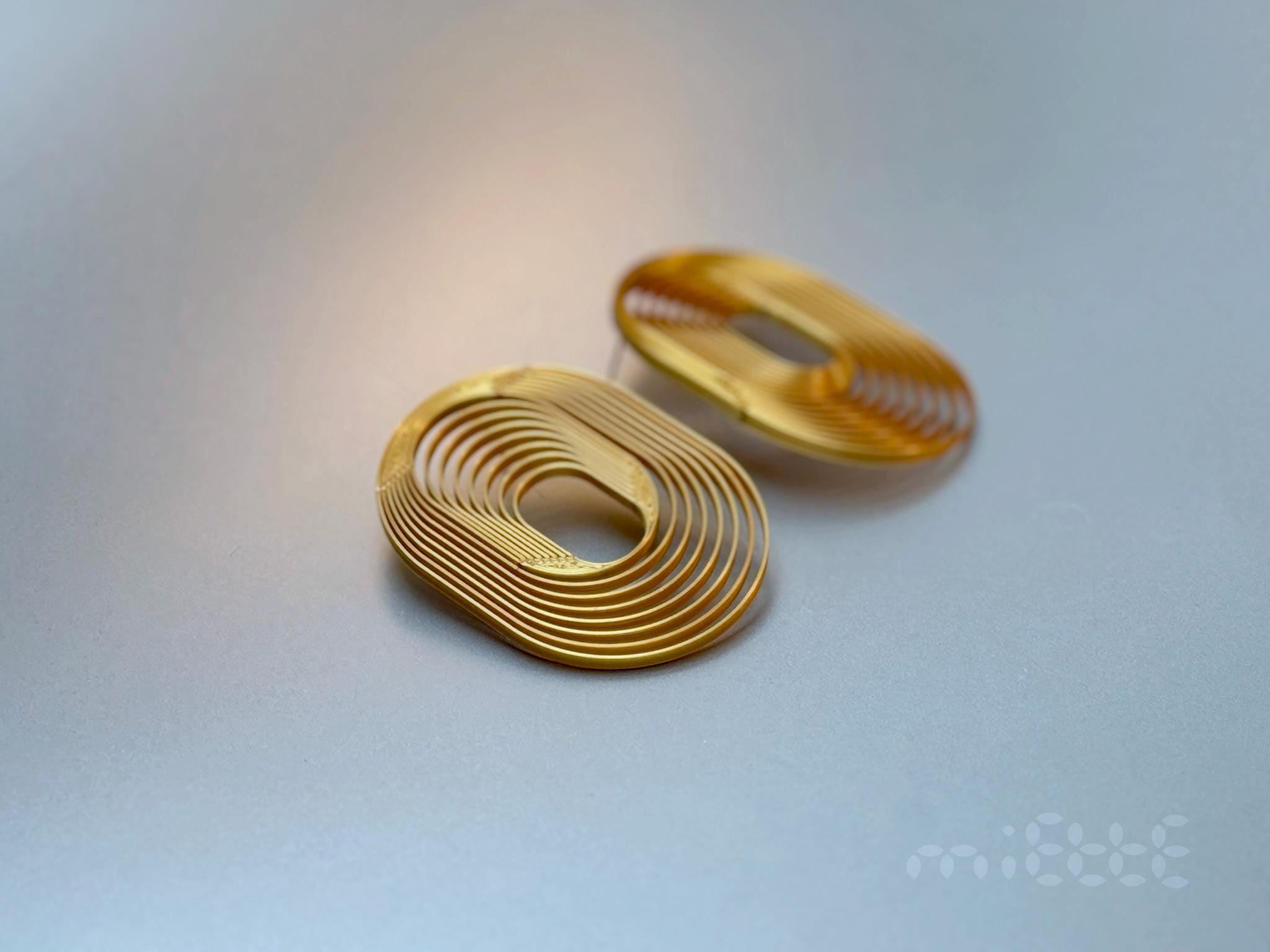 "Capsule" - handmade PLA bioplastic earrings - Miette jewelry