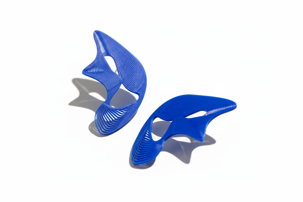 «La Vague » - handmade PLA bioplastic earrings - Miette jewelry